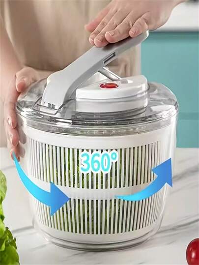 3-In-1 Large-Capacity Fruit And Vegetable Dehydrator, Two Types Available: Juicer And Dehydrator, Vegetable Dehydrator, Salad Spinner, Fruit Basket, Vegetable Washing And Dehydrating Machine, Fruit Drainer, Lettuce Spinner, Draining Basket, Practical Kitchen Tool, Vegetable Washing Machine, Kitchen Supplies