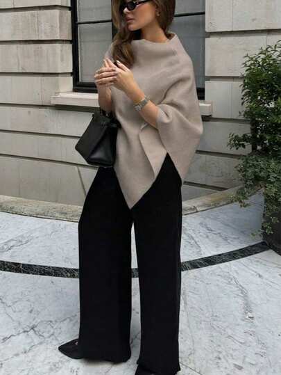 Xale canelado de cor sólida da moda, uso diário, outono/inverno