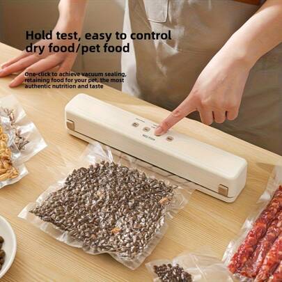 RAF Portable Automatic Vacuum Sealer, Kitchen Food Preservation, Vacuum Bag, Suitable For Dry & Wet Food, Snack Bag Sealing At Home, Wireless Vacuum Sealer, Outdoor Camping/Picnic Use, Kitchen Appliances