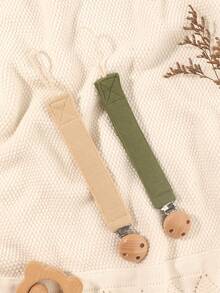 2pcs Personalized Baby Pacifier Clip Cute Polka Dot Print Customized Patterns For Boys And Girls, Custom Baby Pacifier Clip Universal Soothing Clip, Suitable For Halloween, Baptism, Thanksgiving, Christmas Giftsbaby Shower Family Decorations Gifts - Multicolor - View 13