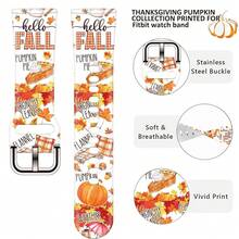 Compatible With Watch Band Fitbit Versa 3, Versa 4, Sense, Sense 2, Holiday Pattern Silicone Replacement Strap{Inchcolor_nameinch:InchHelloFallinch,Inchsize_nameinch:InchForVersa4/Versa3/Sense2/Senseinch} - HelloFall - View 4