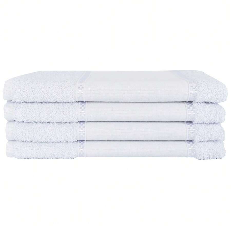 Kit 12 Toalhas de Lavabo Arteira Ponto Russo Para Bordado 100% Algodão 30x50