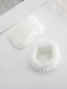 3pcs/Set Cute Rabbit Ears Bathroom Face Washing Set, Soft Plush Cosmetic Headband And Scrunchies, Headband With Ears, Makeup Accessory Set,Face-Washing Tools Are More Effective When Worn In Winter - Multicolor - View 8