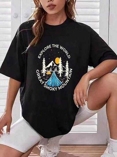 Camiseta de manga corta casual para hombre y mujer con tops moda, letras gráfico, estampado modern, impresión, redondo,deportiva, verano, para hacer ejercicio, correr, ropa de pareja para equipos,para uso diario, salir, ocio, deportes, escorts, viajes, reuniones familiares y otras ocasiones de estilo Streetwear, Hip Hop, Rock y Rap