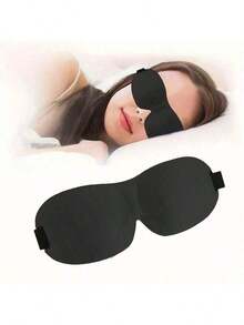 1pc Natural Silky Sleep Eye Mask, Ultra Smooth Sleep Mask For Women And Men - Fully Adjustable Straps, Especially Suitable For Back And Side Sleepers - Multicolor - View 10