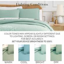 Full/Queen Quilt Bedding Set, Microfiber Quilts Queen Size, Coverlet, Stain & Pet Hair Resistant Bedding, Full Size Bedspread With 2 Pillow Shams, Bone, 2025 - 04 - 藍色 - 查看 3