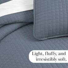 Full/Queen Quilt Bedding Set, Microfiber Quilts Queen Size, Coverlet, Stain & Pet Hair Resistant Bedding, Full Size Bedspread With 2 Pillow Shams, Bone, 2025 - 20 - Slate Blue - 查看 7