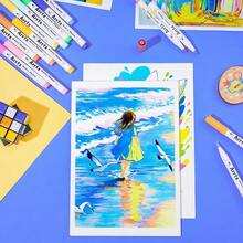 Paint Markers Paint Pens 60 Colors Acrylic Paint Pens Brush Tip For Wood Canvas Stone Rock Painting Glass Ceramic Surfaces DIY Crafts Making Art Supplies60A - Standard60Colors - View 3