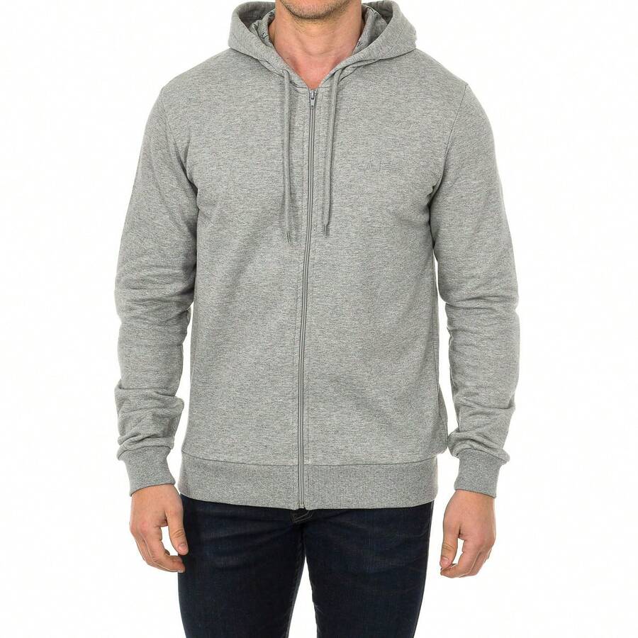 Armani Jeans Men's Long-Sleeved Hooded Sweatshirt 7V6M71-6JQDZ - 24/48 Hour Delivery To The Peninsula And The Balearic Islands - Grey - View 1