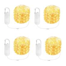 LED Fairy Lights Battery Operated, Rechargeable Fairy Lights, Mini LED String Lights For Bedroom, Christmas Decorations, Wedding, Centerpiece Table Decor - Warm White - View 11