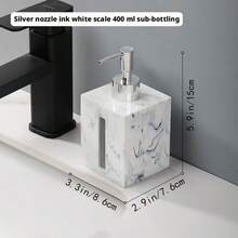 1pc Lotion Refillable Bottle, Shampoo Body Wash Lotion Refill Bottle, Empty Bottle, High-End Bathroom Set, European Style Pump Bottle - Multicolor - View 11