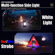 1pc Multi-Function COB Flashlight, Super Bright Powerful Pocket Flashlight, LED Linterna COB Portable Clip-On Emergency Flashlight - Multicolor - View 7