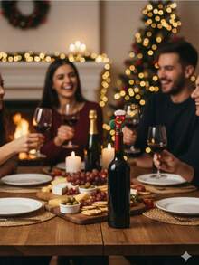 1PC Decorative Christmas Santa Wine Stopper. PVC Bottle Cork & Sealer For Wine, Champagne & Liquor. Festive Holiday Bar Accessory & Party Favor. Reusable & Charming Design For Fresh Drinks. - Shoe Type - View 2