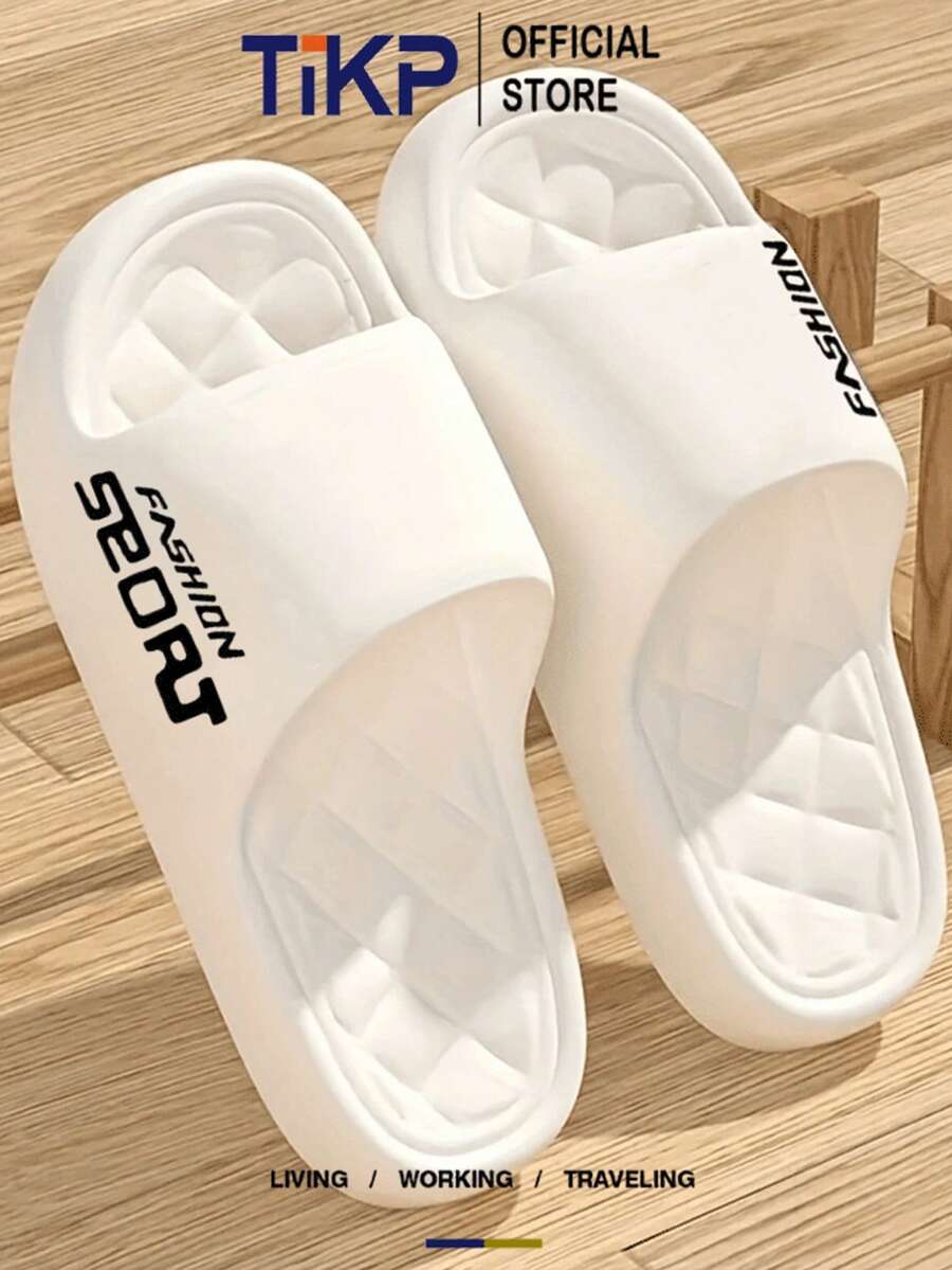 TIKP Leichte, modische Herrenschuhe, EVA Komfort-Hausschuhe, minimalistisches neues Design, unisex Sandalen mit offener Zehenpartie, für alle Jahreszeiten, schnelltrocknend - Weißes SEO - Übersicht 1