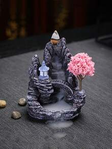 1pc Artificial Waterfall Incense Burner | Elegant Waterfall Incense Holder | For Air Purification | ABS Resin Craft | Home Decor | Tabletop Incense Burner, Kitchen, Dining Table (No Electric, No Incense Included) - Multicolor - View 12