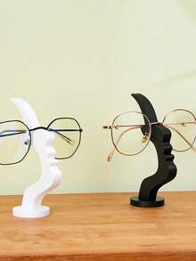 1pc 3D Printed Abstract Face Eyeglasses Holder, Creative Bar-Style Eyewear Stand, Fashionable Home Decor, Perfect For Organizing Headphones, Keys, Game Controllers And More, Unique Decorative Piece For Modern Living Space - Multicolor - View 5