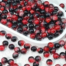 80/100 buc Mărgele de sticlă transparente Ombre 8mm/10mm pentru confecționarea bijuteriilor DIY lucrate manual, potrivite pentru brățări, coliere, accesorii, decorațiuni, ținute de zi cu zi și de petrecere - Burgundia - Vizualizare 2