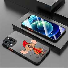 Funda de TPU con forma de ratón, compatible con teléfonos ,  17,  16 Pro Max,  15 Pro Max,  13 y  12. Fabricada en TPU, ofrece protección contra golpes y caídas. Un regalo ideal para familiares, amigos, parejas y para Halloween. - Negro - Ver 3