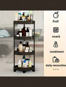Multifunctional Triangular Bathroom Storage Rack - Space Saving, Carrying Case, Easy To Move, Suitable For Cosmetics And Toiletries, Durable Plastic, Easy To Assemble, Space-Saving Design, Suitable For Indoor Use, Bathroom Organization And Storage, Utility Rack, Compact Corner Storage Cart, No Electricity Required,
