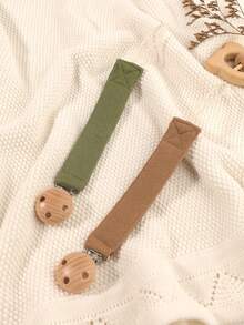 2pcs Personalized Baby Pacifier Clip Cute Polka Dot Print Customized Patterns For Boys And Girls, Custom Baby Pacifier Clip Universal Soothing Clip, Suitable For Halloween, Baptism, Thanksgiving, Christmas Giftsbaby Shower Family Decorations Gifts - Multicolor - View 5