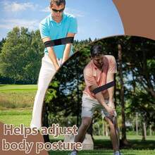 Swing Training Aid Arm Band, Portable Arm Band Correction Trainer, Easy Correct Swing Trainer Aid Grip Secret, Practice Beginners, Men, Women, - 1件黑色 - 查看 4