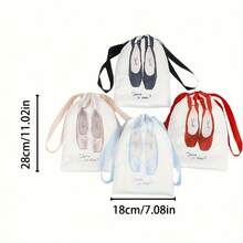 حقيبة رقص لأحذية الباليه ذات الرباط، حقيبة تخزين أحذية الرقص