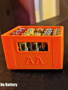 AAA/AA Battery Storage Box - High Capacity, 30/20 Slots, Durable Plastic Material, Battery Organizer, Decorative Battery Rack, Stackable Design - Batteries Not Included - Battery Holder - Multicolor - View 8