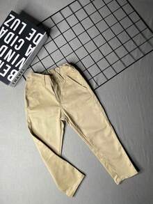 Calça Infantil Menino Esporte Fino Sarja Bolso Embutido OPLK - Caqui - Visão 2