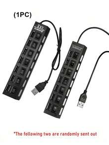 1入組7口USB集線器分路器帶局部開關 - 白色 - 查看 9