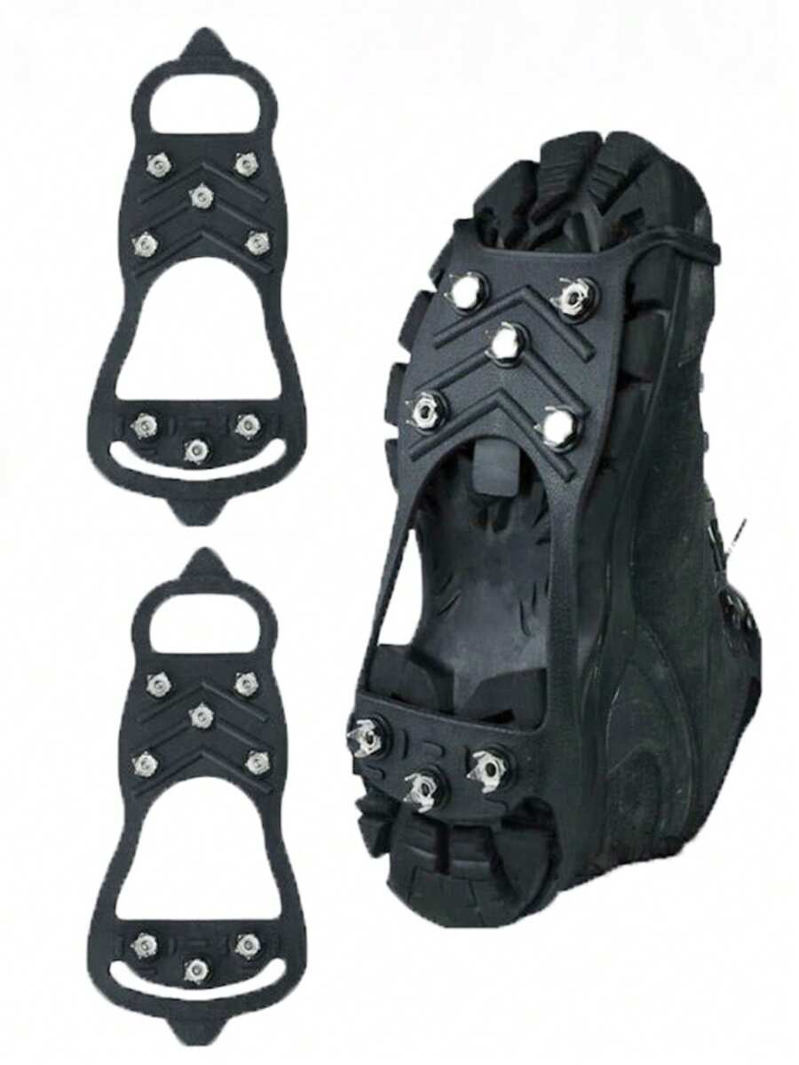 1双防滑鞋套，适用于户外徒步、雪地行走，成人男女通用