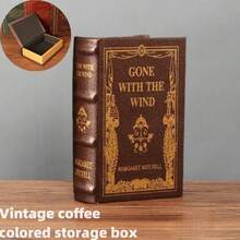 1 Stück Vintage Europäischer Holz Stifthalter, Aufbewahrung & Organisation: Büroorganizer für zuhause, Stiftaufbewahrungsbox, Fach-Behälter, Retro Stiftbecher, dekorativer Holz-Falschbuch-Look, multifunktionaler kreativer Mode Stifthalter mit Schublade - Schreibtischorganizer und dekorative Aufbewahrungsbox, Rückkehr zur Schule Zubehör, Bürobedarf, Schulmaterial, Dorm-Bedarf, Geschenk für Familie und Freunde, Geburtstagsgeschenk, Valentinstag Geschenk, Neujahr Geschenk, Feiertags Geschenk, Party Bedarf