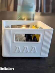 AAA/AA Battery Storage Box - High Capacity, 30/20 Slots, Durable Plastic Material, Battery Organizer, Decorative Battery Rack, Stackable Design - Batteries Not Included - Battery Holder - Multicolor - View 10