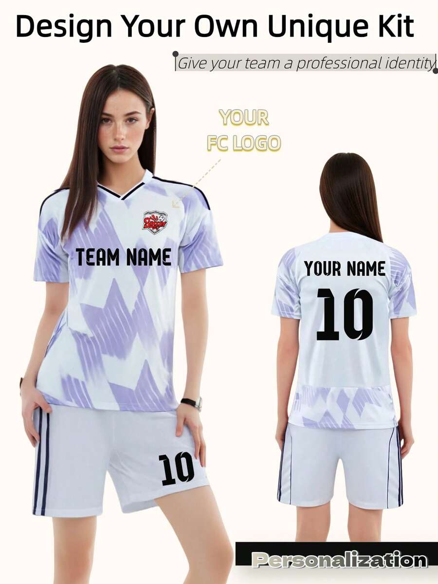 Bộ 2 áo đấu mùa giải 25/26 tùy chỉnh - Áo bóng đá unisex cá nhân hóa, có thể in tên và số - Áo thể thao thoáng khí, phù hợp cho thể thao, tập luyện, mặc thường ngày, bóng đá, bóng rổ, chạy bộ và mặc thư giãn dành cho người hâm mộ. - Màu tím - Xem 1