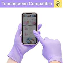 丁腈手套 - 一次性使用，专为重型洗碗、家务等用途设计，耐油防水，耐磨，适用于各种家务劳动。橡胶丁腈手套。 - 淡紫色 - 查看 7