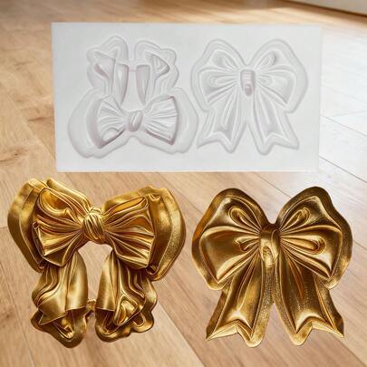 1 pieza Molde de silicona con estilo barroco en forma de lazo, herramienta de decoración para cumpleaños, molde de decoración del hogar, molde de silicona de alta calidad, adecuado para decoración del Día de San Valentín, cumpleaños, Día de la Madre, Día del Padre, Navidad, Acción de Gracias