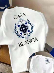 Men's Casa Blanca T-Shirt - Summer T-Shirt With Casa Blanca Print, Lightweight And Breathable For Casual Or Formal Looks, Artistic Design, Guaranteed Comfort, Short Sleeves, A Versatile Wardrobe Piece. - 白色 - 查看 2