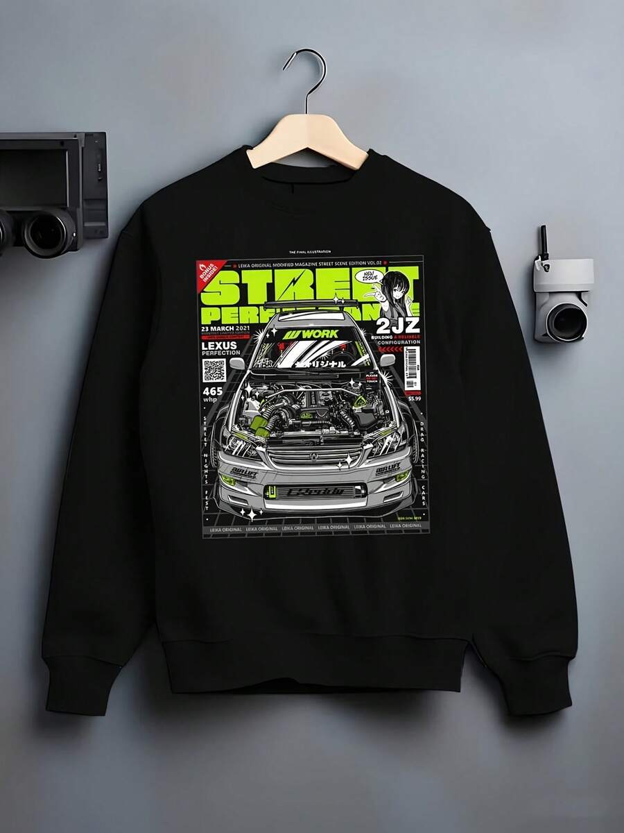 R Lexus IS300 Street Perfection T-Shirt Sweatshirt Black Uni Hoodie Jumper JDM Stance,Christmas Thanksgiving New Year Birthday Hoodie Gifts For Mom Dad Men Women Friends, Black Soft Fabric - 款式17 - 查看 1