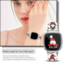 Compatible con la correa del reloj Fitbit Versa 3, Versa 4, Sense, Sense 2, Correa de repuesto de silicona con patrón navideño {color_name: Feliz Navidad Gnomo 1, size_name: Para Versa4/Versa3/Sense2/Sense - Feliz Navidad Gno 1me - Ver 6