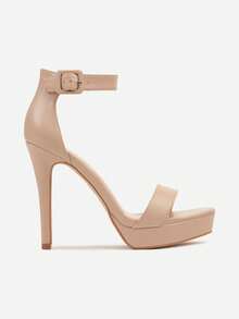 Elegant Platform Heels - Women's Summer Sandals For Evening/Party - Beige - View 3