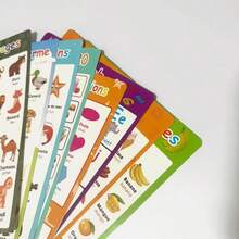 Animal, Food, Fruit, Transportation, Learning Themed Poster, French & English Learning Flashcards