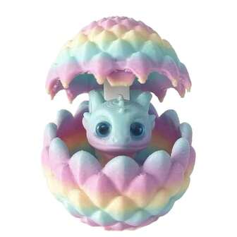 1个ADHD桌面3D打印动物恐龙蛋球旋转指尖玩具 - 缓解压力和焦虑的指尖玩具 - 适合感官需求，圣诞装饰，圣诞袜礼物 - 独特的家居和办公装饰，派对和创意礼物