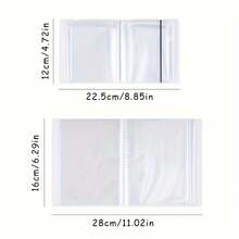 40pcs Large Capacity Sticker Book Storage Book. Tape Photo Sticker Card Bill Invoice Sticky Note Collector Album, A6 Clip-On Bag File Storage Book Holder For Classroom, Home, Office And Travel - Small - 查看 6