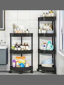 Multifunctional Triangular Bathroom Storage Rack - Space Saving, Carrying Case, Easy To Move, Suitable For Cosmetics And Toiletries, Durable Plastic, Easy To Assemble, Space-Saving Design, Suitable For Indoor Use, Bathroom Organization And Storage, Utility Rack, Compact Corner Storage Cart, No Electricity Required,