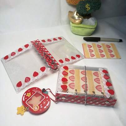 PVC Portable Loose-Leaf File Folder, Elastic Band Design, Can Store Beautiful Photos, Can Be Used As Planner, Diary, Photo Album, Stationery, Notebook, Sticker Book, Office Supplies, School Supplies, Essential For Back To School Season