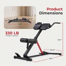 Foldable Hyperextension Roman Chair Back Extension, Home Gym Sit Glute Ab Workouts, Optional Adjustment Incline Multi - Function Heavy - Duty Exercise Equipment - Multi Function Roman Chair - View 7