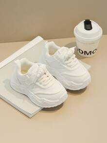 童鞋，女童运动鞋，新款春秋季男童厚底运动鞋，时尚女童运动鞋，软底幼儿休闲鞋 - 米色 - 查看 3