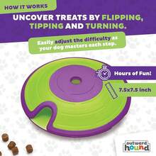 Outward Hound Nina Ottosson Wobble Bowl Dog Game -Interactive Slow Feeder Bowl Dog Game - 糖果迷宮(紫色,綠色) - 查看 7