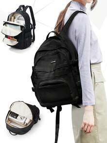 Ba lô laptop mới, phù hợp với máy tính xách tay 14-15.6 inch, unisex, nhẹ và bền, nhiều ngăn, dung tích lớn, lý tưởng cho sinh viên đại học, hoạt động ngoài trời, du lịch, leo núi, sử dụng hàng ngày, có ngăn đựng laptop, phù hợp cho công việc, kinh doanh và sinh viên, có 3 màu để lựa chọn. - Nhiều màu - Xem 9