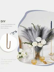 24/12/6 buc flori artificiale din iarbă de pampas în stil boem, pene artificiale 3D pentru umplerea vazelor, decor modern pentru casă, perfect pentru aranjamente de nuntă, 1/3/18 buc, accente artistice naturale pentru spații interioare și exterioare, plastic, nu necesită alimentare, potrivit pentru mai multe tipuri de camere, afișare pe masă, Crăciun, decorațiuni de Crăciun, decorațiuni de Crăciun pentru casă - Multicolor - Vizualizare 11