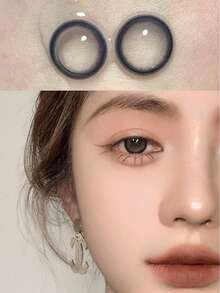 JeweLens 1 Pair , Natural Gray Cosmetic Lenses - Dusty Blue - View 3